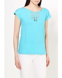 Женская бирюзовая футболка с круглым вырезом от Vis-a-Vis