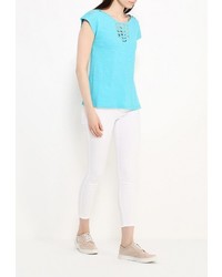 Женская бирюзовая футболка с круглым вырезом от Vis-a-Vis