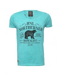 Мужская бирюзовая футболка от Hopenlife