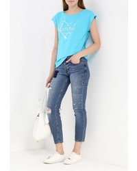 Женская бирюзовая футболка от Modis