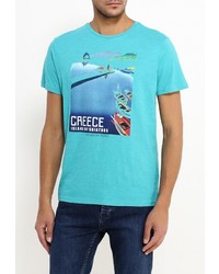 Мужская бирюзовая футболка от Piazza Italia