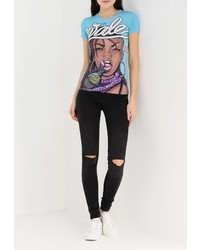 Женская бирюзовая футболка от SK House