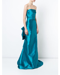 Бирюзовое вечернее платье от Marchesa