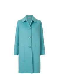 Женское бирюзовое пальто от Bottega Veneta