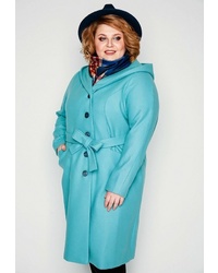 Женское бирюзовое пальто от JP