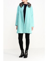 Женское бирюзовое пальто от Yumi