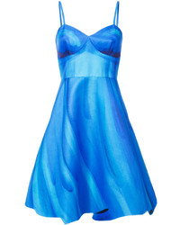 Бирюзовое платье с принтом от Moschino