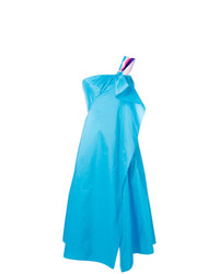 Бирюзовое сатиновое платье-миди от Peter Pilotto