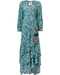 Бирюзовое шелковое платье от Figue