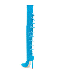 Бирюзовые ботфорты от Casadei