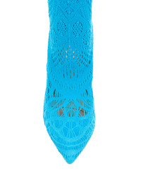 Бирюзовые ботфорты от Casadei