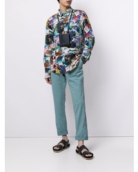 Бирюзовые брюки чинос от Paul Smith