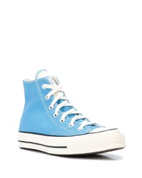 Мужские бирюзовые высокие кеды от Converse