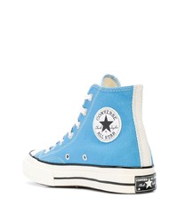 Мужские бирюзовые высокие кеды от Converse