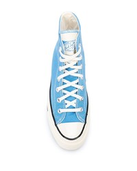 Мужские бирюзовые высокие кеды от Converse