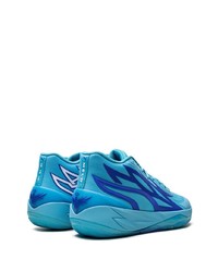 Мужские бирюзовые высокие кеды от Puma