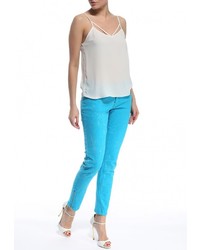 Бирюзовые джинсы скинни от Versace Jeans