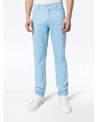 Мужские бирюзовые джинсы от Kiton