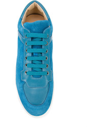 Мужские бирюзовые замшевые кеды от Paul Andrew