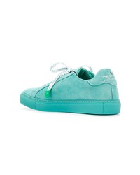 Мужские бирюзовые замшевые низкие кеды от Philipp Plein