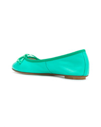 Бирюзовые кожаные балетки от Anna Baiguera