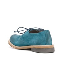 Бирюзовые кожаные туфли дерби от Marsèll