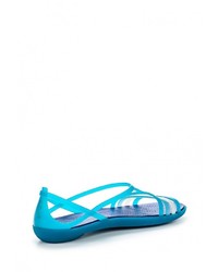 Бирюзовые сандалии на плоской подошве от Crocs