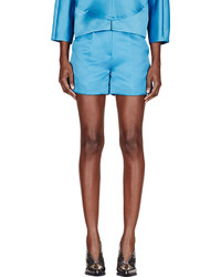Бирюзовые сатиновые шорты
