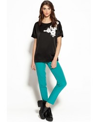 Бирюзовые узкие брюки от LO