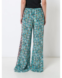 Женские бирюзовые шелковые брюки от Figue