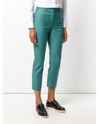Женские бирюзовые шерстяные брюки от Paul Smith