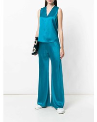 Бирюзовые широкие брюки от Blanca