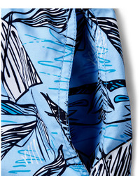 Бирюзовые шорты для плавания с принтом от Vilebrequin