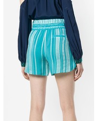 Женские бирюзовые шорты с вышивкой от Zeus+Dione