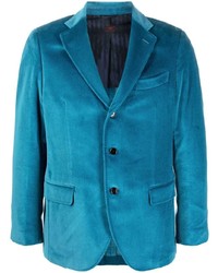 Мужской бирюзовый бархатный пиджак от Mp Massimo Piombo