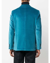Мужской бирюзовый бархатный пиджак от Mp Massimo Piombo