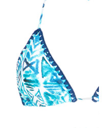 Бирюзовый бикини-топ с принтом от BRIGITTE