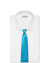 Мужской бирюзовый галстук с принтом от Charvet