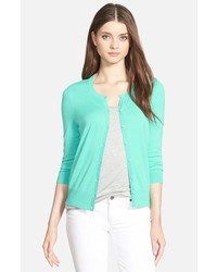 Бирюзовый кардиган с принтом