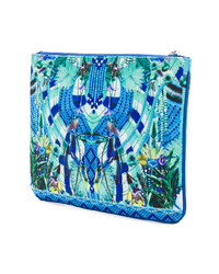 Бирюзовый клатч с принтом от Camilla