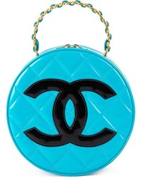 Бирюзовый кожаный клатч от Chanel