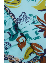 Бирюзовый купальник с вырезом от Anna Sui