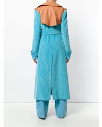 Женский бирюзовый плащ от Nina Ricci