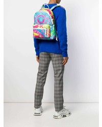 Мужской бирюзовый рюкзак с принтом от Versace