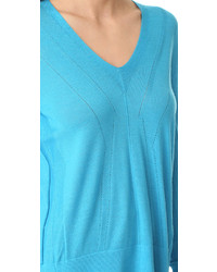 Женский бирюзовый свитер с v-образным вырезом от Tome