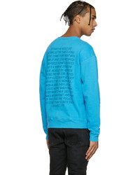 Мужской бирюзовый свитер с круглым вырезом с принтом от Enfants Riches Deprimes