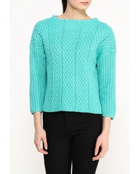 Женский бирюзовый свитер с круглым вырезом от Befree