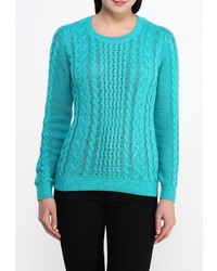 Женский бирюзовый свитер с круглым вырезом от Befree