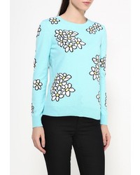 Женский бирюзовый свитер с круглым вырезом от Bestia