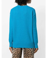 Женский бирюзовый свитер с круглым вырезом от Etro